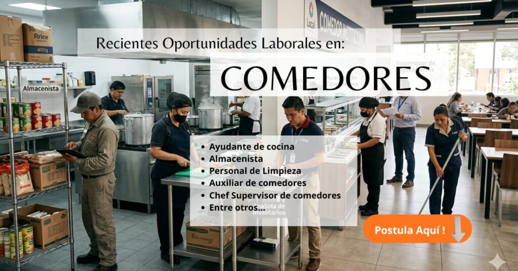RECIENTES OPORTUNIDADES LABORALES EN COMEDORES!